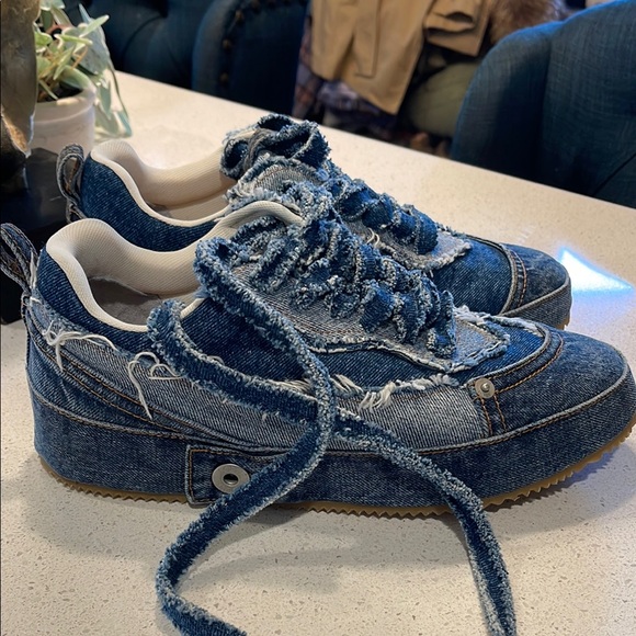 Loewe Deconstructed Denim Low-Top Sneakers - Sz 11/41 NEW - Picture 2 of 14